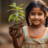 front-view-little-girl-with-plant